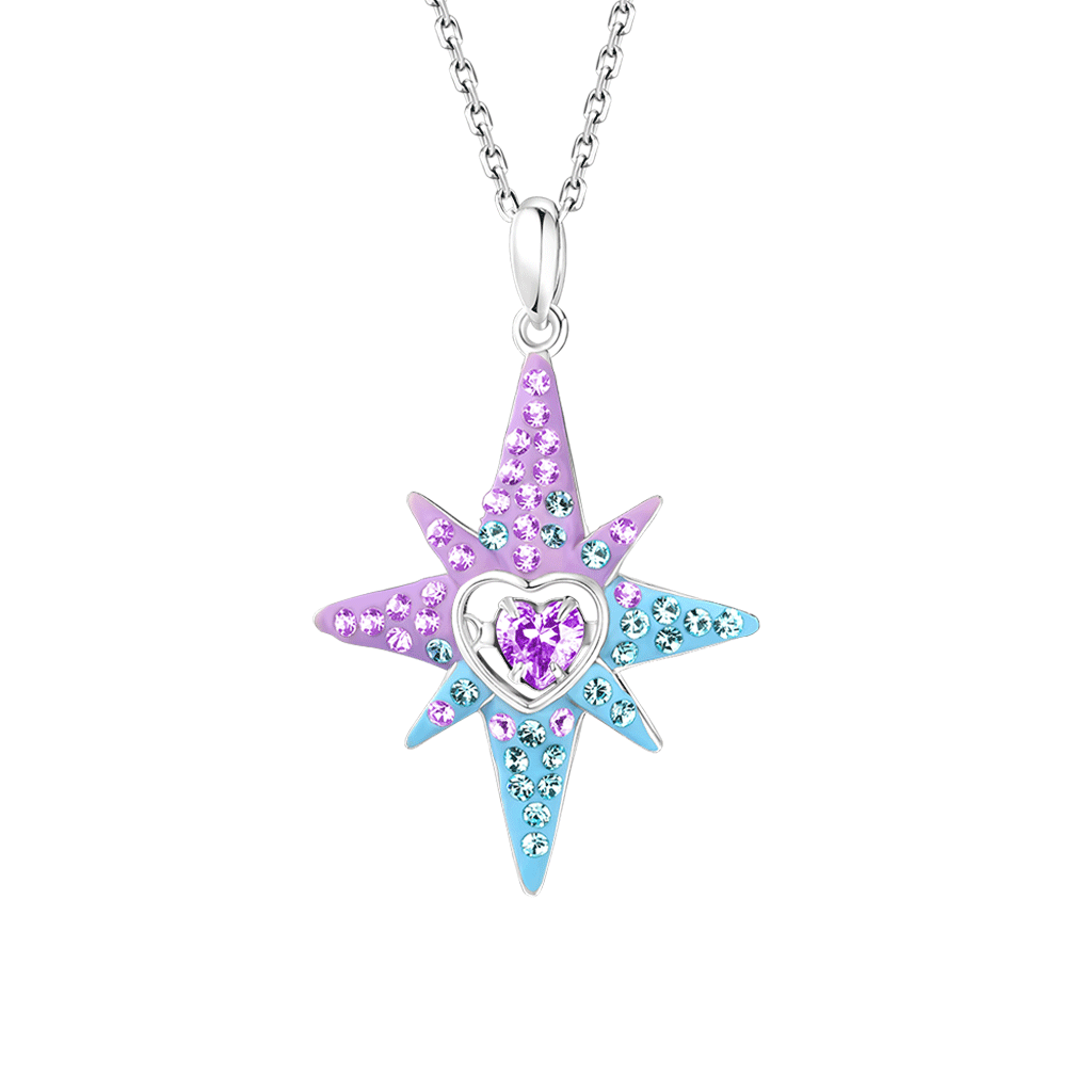 Collar Estrella de Ocho Puntas Corazón