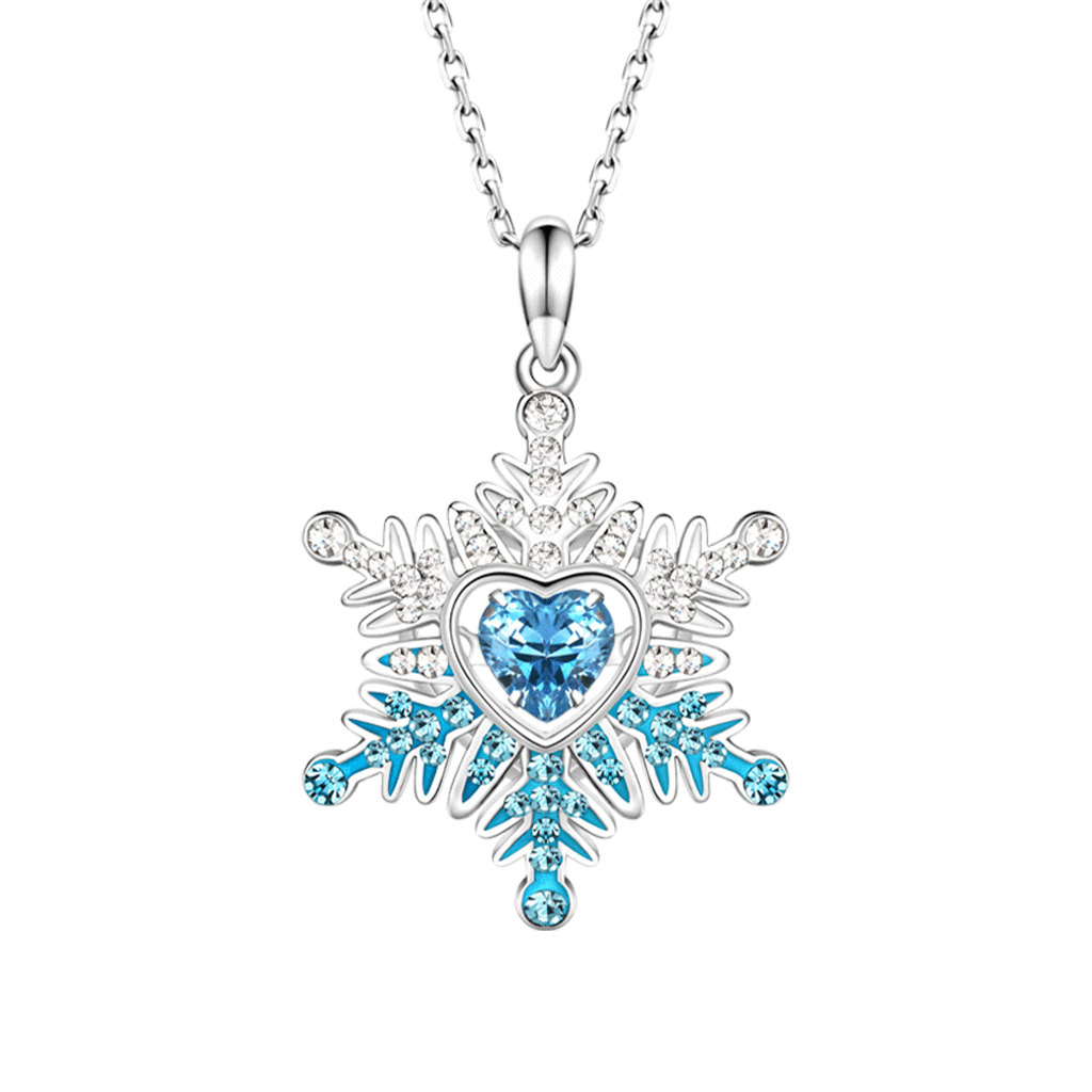 Collar Copo de Nieve Azul