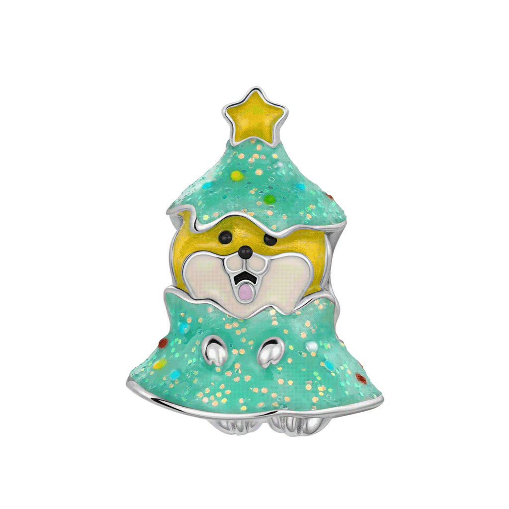 Charm Corgi Árbol de Navidad