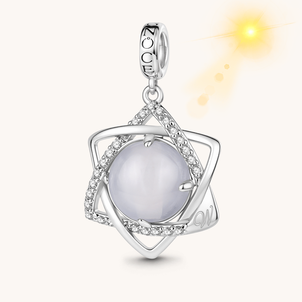 Amuleto grabable de estrella hexagonal