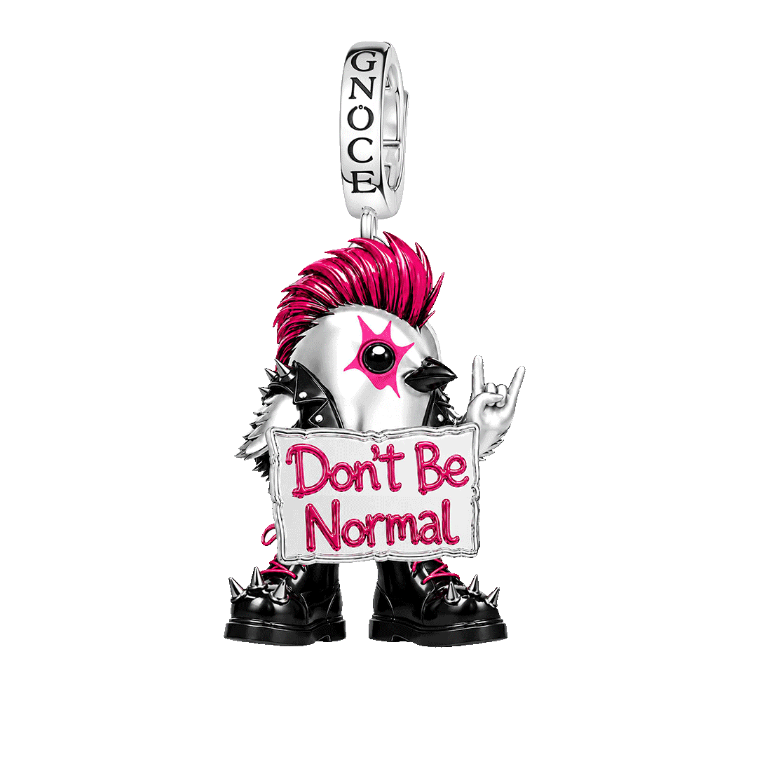 Encanto punk de pollo que brilla en la oscuridad