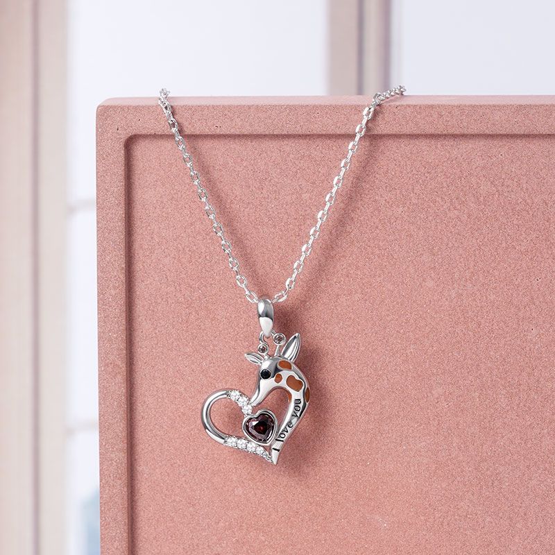 Collar Corazón Jirafa