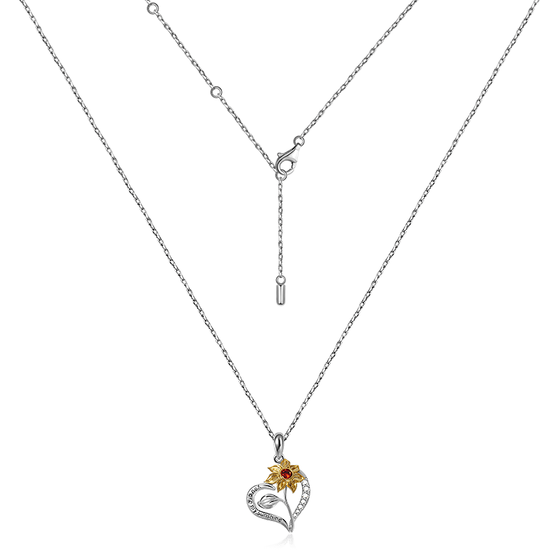 Collar Corazón Girasol