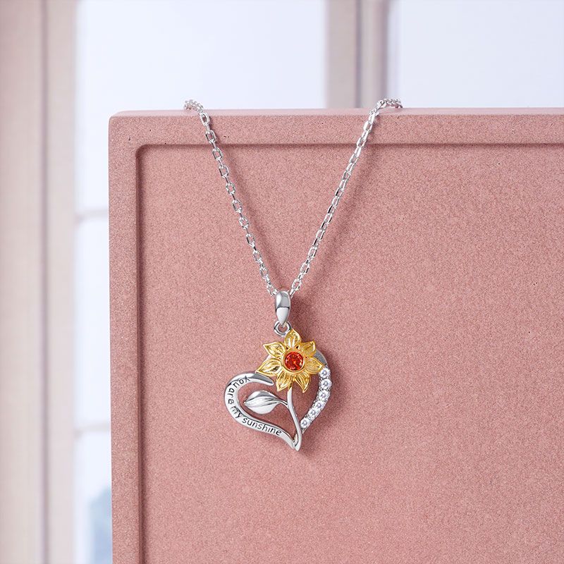 Collar Corazón Girasol