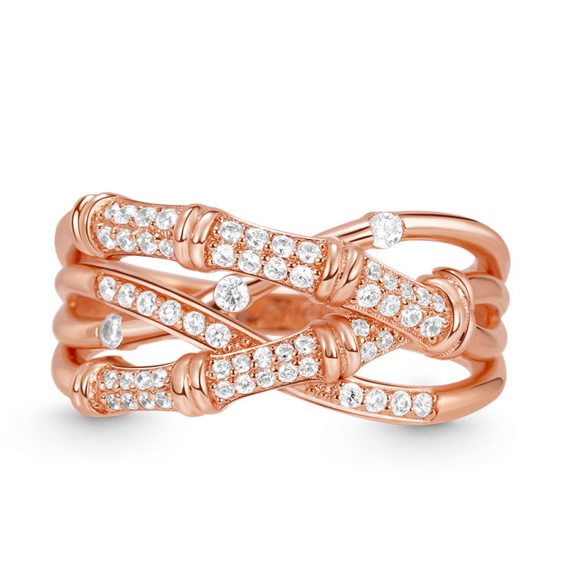 Anillo de Bambú Entrelazado