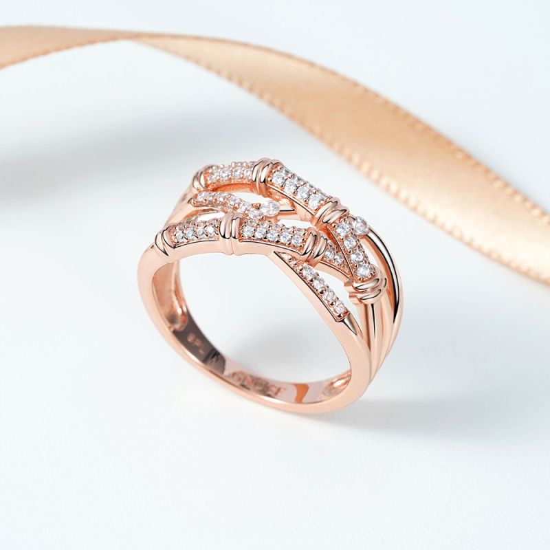 Anillo de Bambú Entrelazado