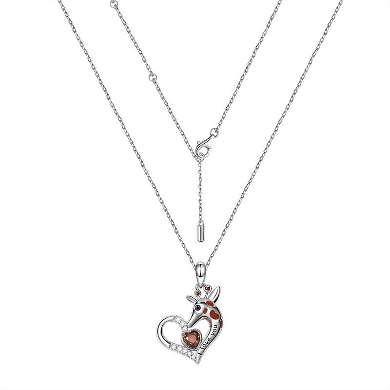 Collar Corazón Jirafa