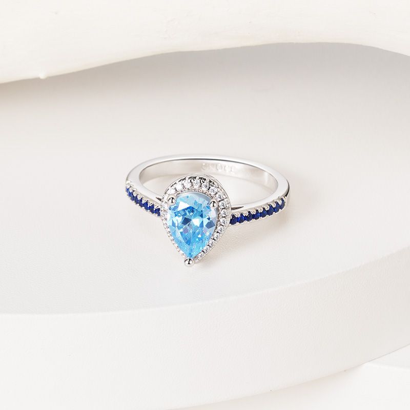 Anillo Lágrima Azul