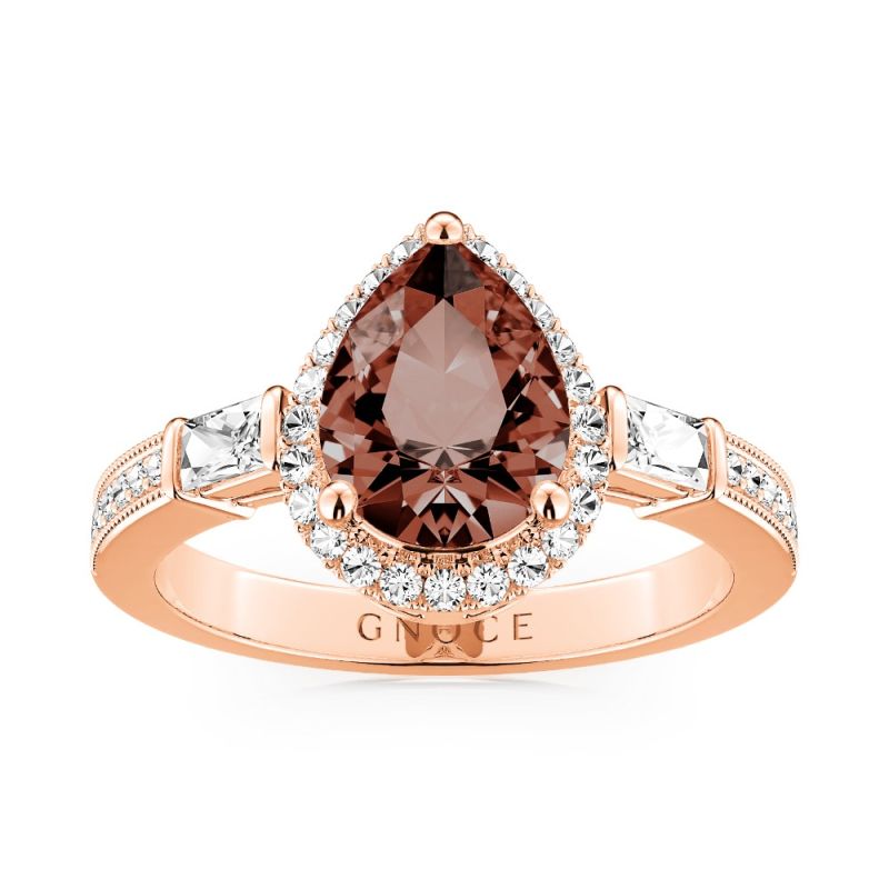 Anillo Lágrima Marrón
