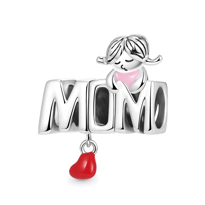 Charm Colgante de Letra Mom