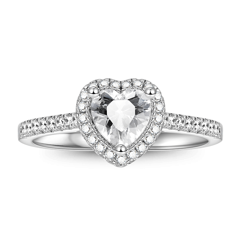 Anillo Corazón Brillante
