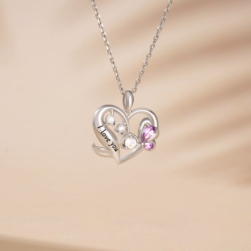 Collar Corazón Flor