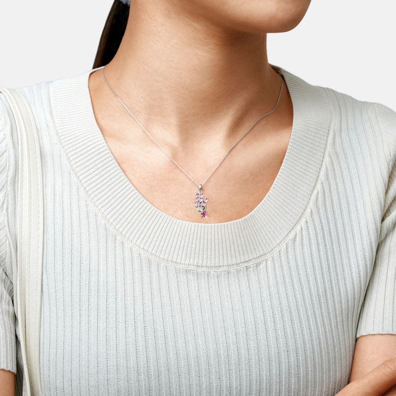 Collar Flor Lavanda