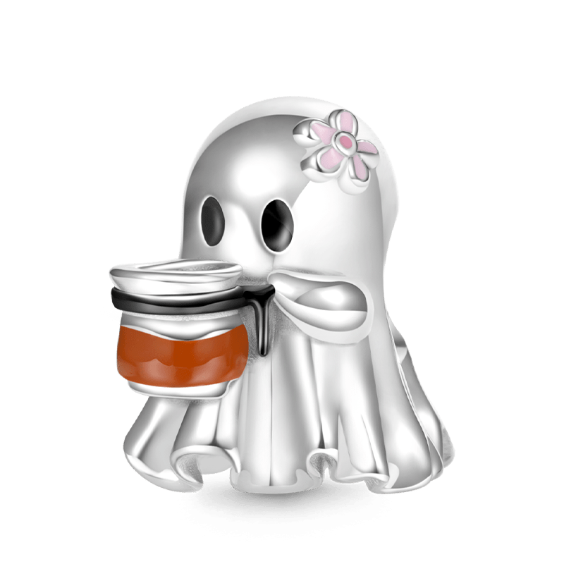 Colgante Fantasma Bebiendo Café