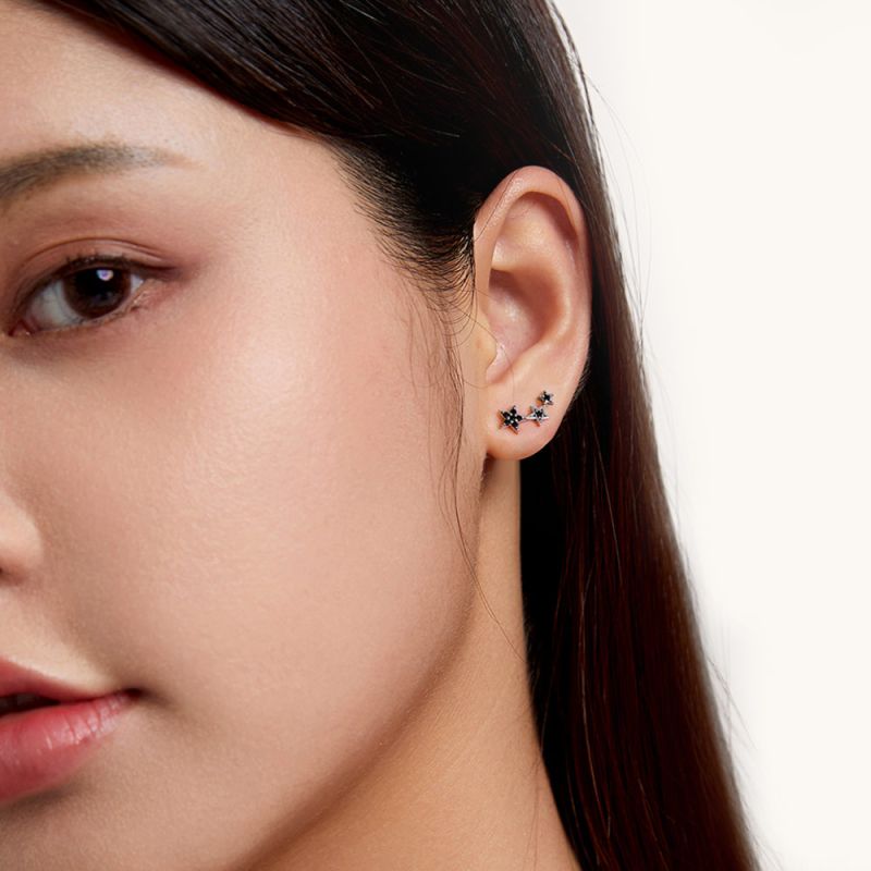Pendientes Estrella Negra