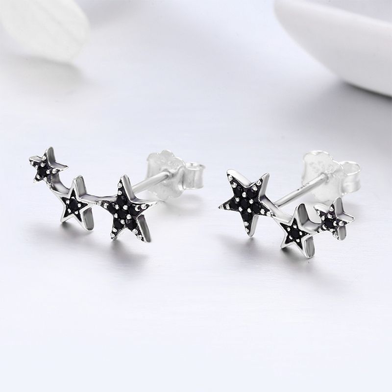 Pendientes Estrella Negra