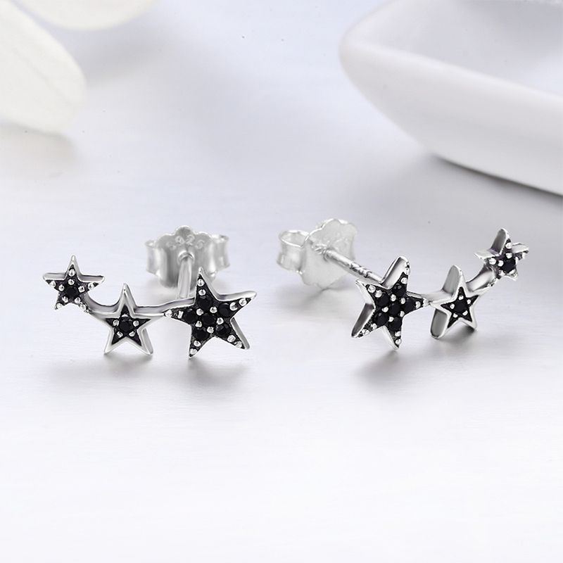 Pendientes Estrella Negra