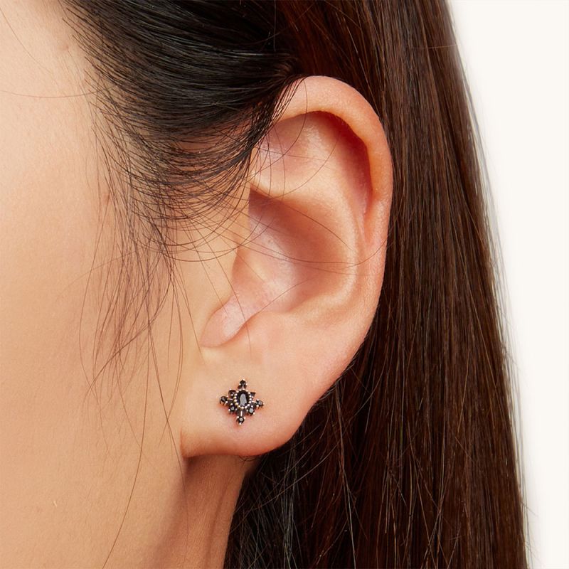 Pendientes Estrella Negra