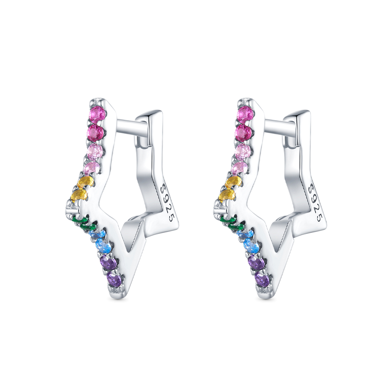 Pendientes Estrella Arcoiris