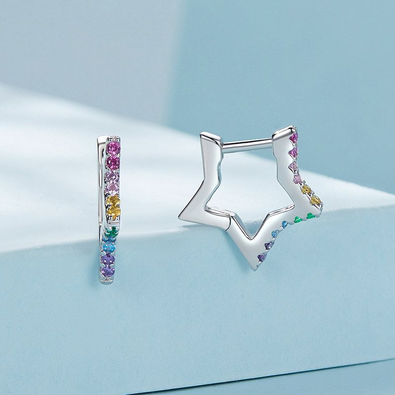 Pendientes Estrella Arcoiris