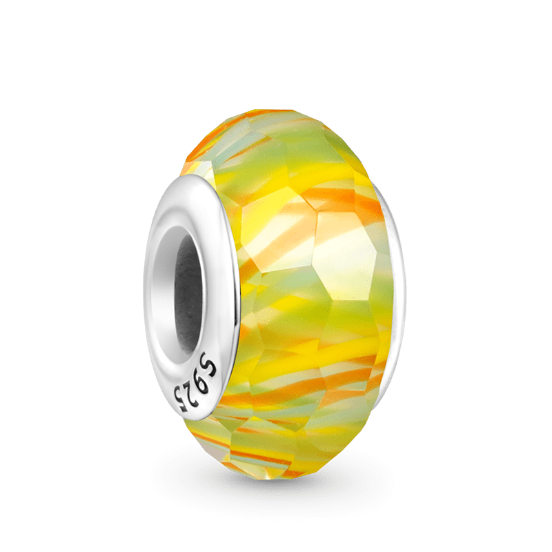Colgante Murano Amarillo Ondulado