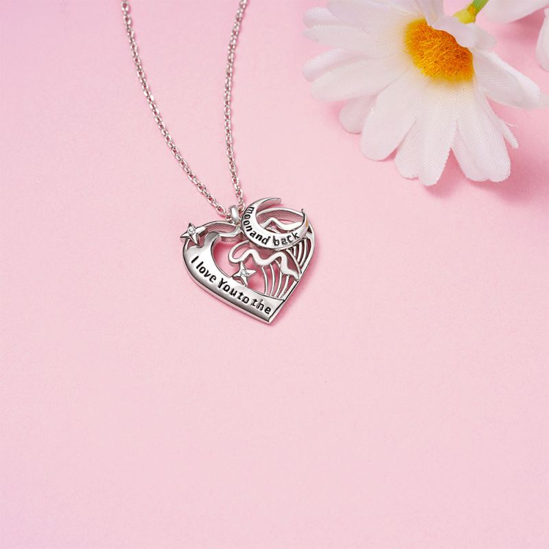 Collar Luna Corazón Amor