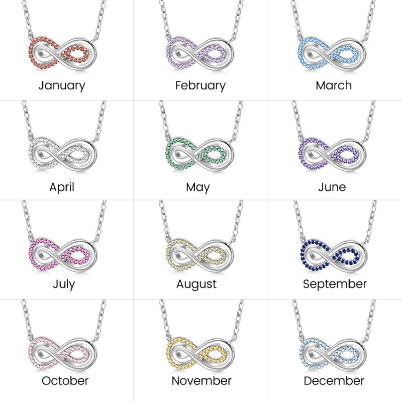 Collar De Amor Infinito Piedra De Nacimiento