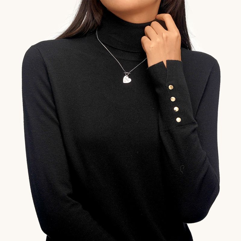Collar MAMA Corazón Piedra de Nacimiento