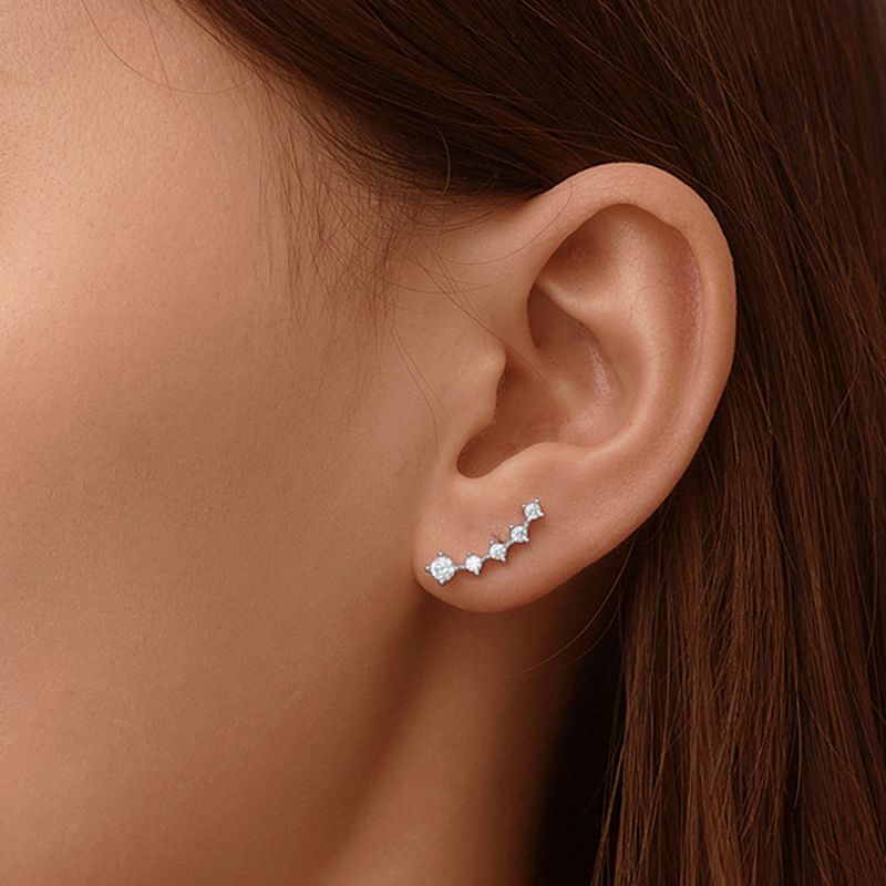 Pendientes Arrastradores de Zirconia Cúbica