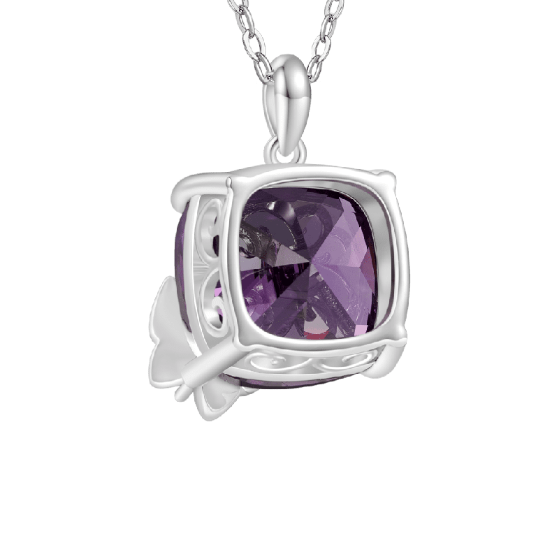 Collar Cubo de Azúcar Morado