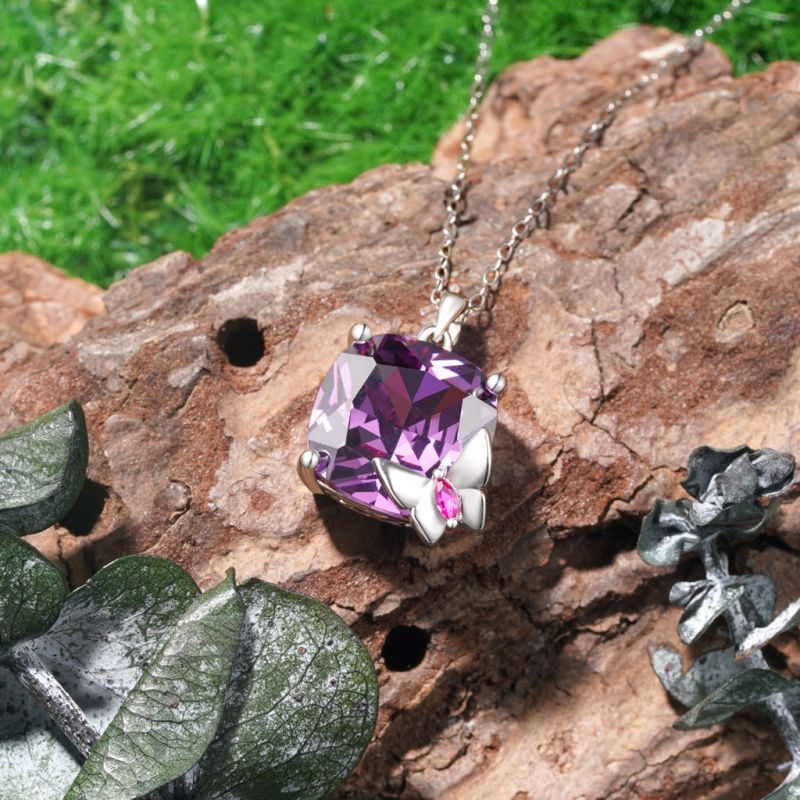 Collar Cubo de Azúcar Morado