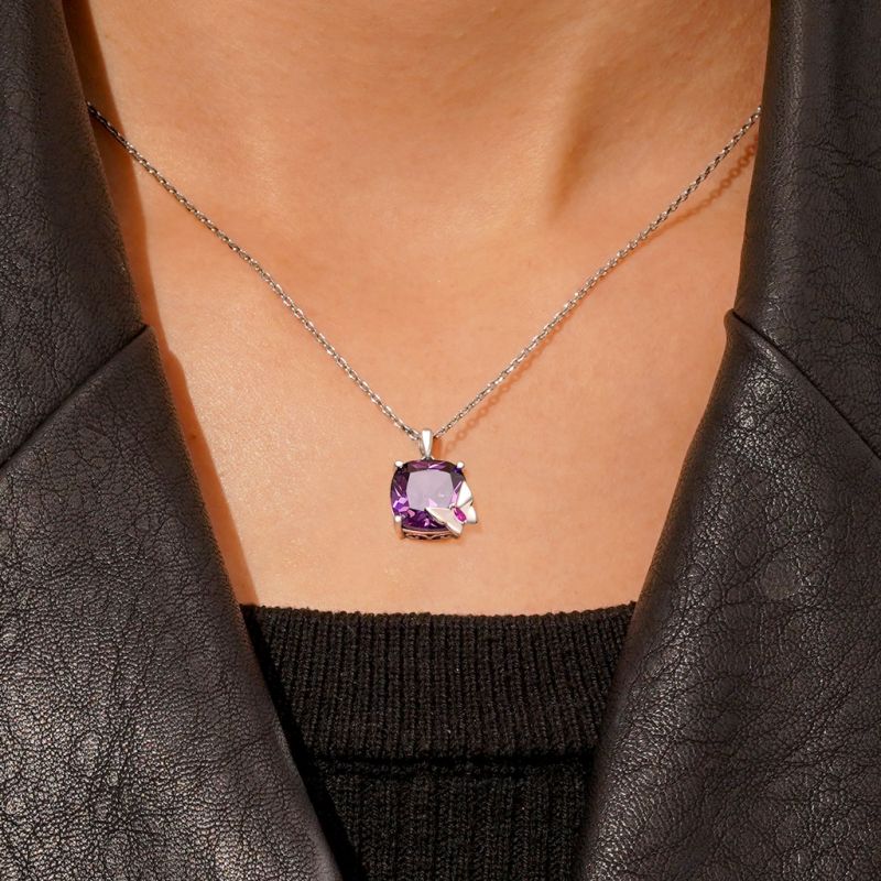 Collar Cubo de Azúcar Morado