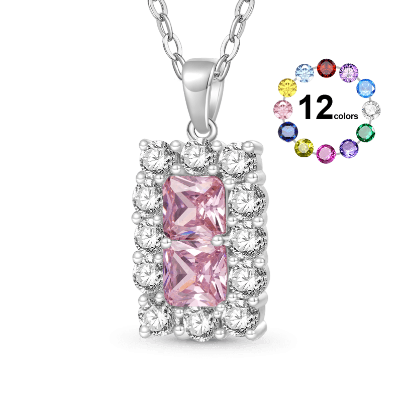 Collar de Piedras de Nacimiento Cuadradas