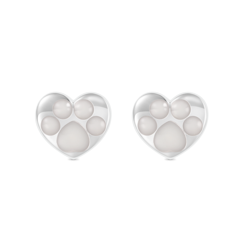 Pendientes Corazón Pata de Cachorro