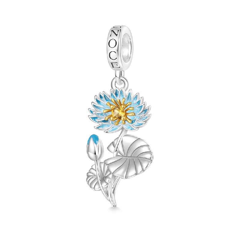 Colgante Lirio de Agua Egipcio Azul