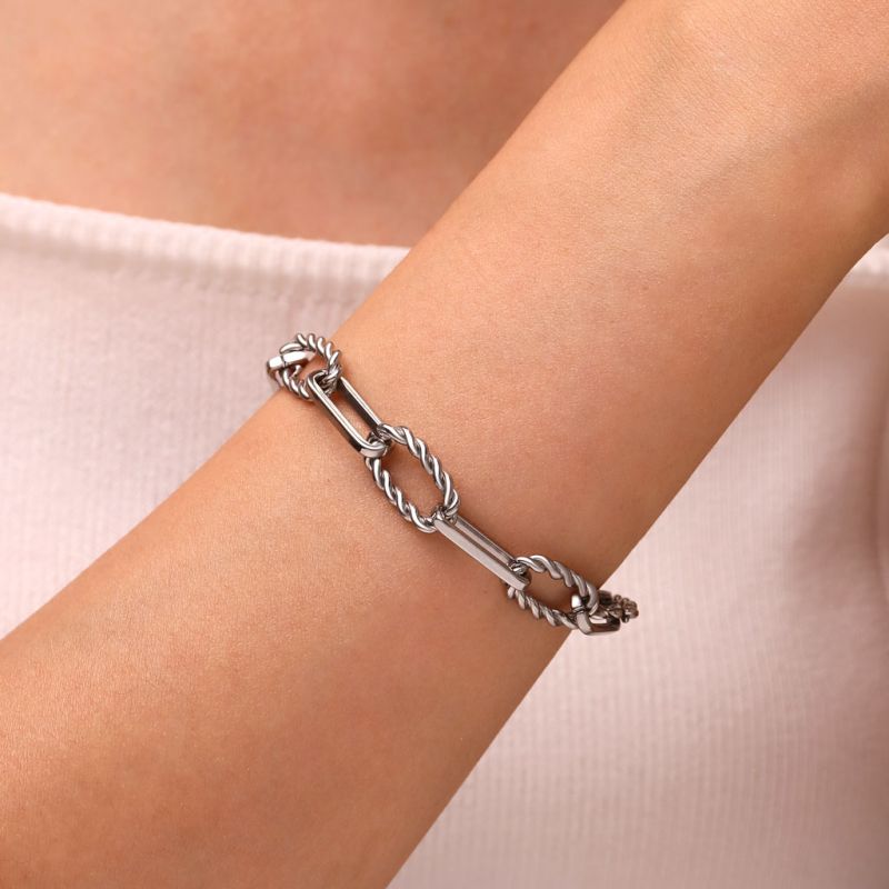 Pulsera Cadena de Eslabones Retorcidos