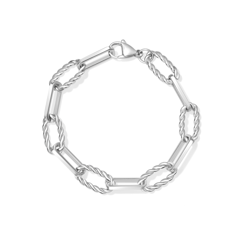 Pulsera Cadena de Eslabones Retorcidos