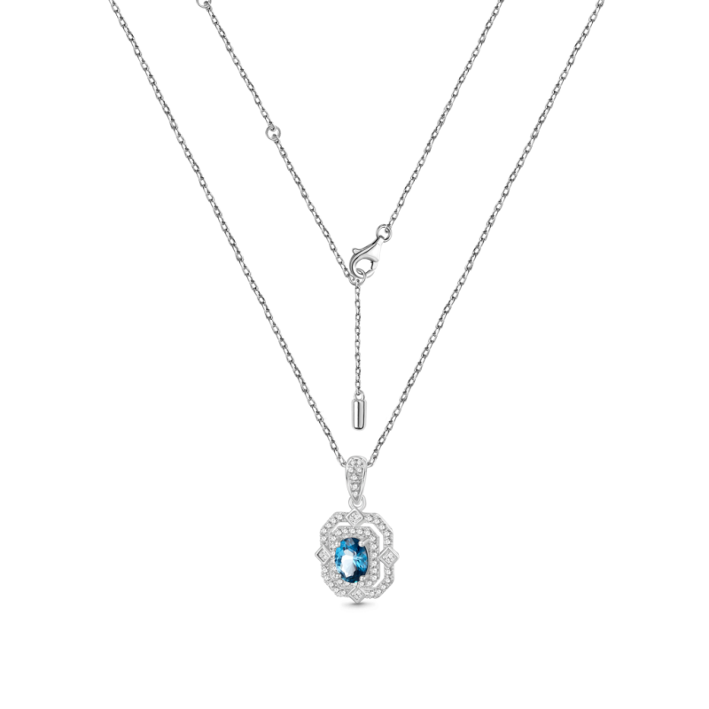 Collar Topacio Azul Londres