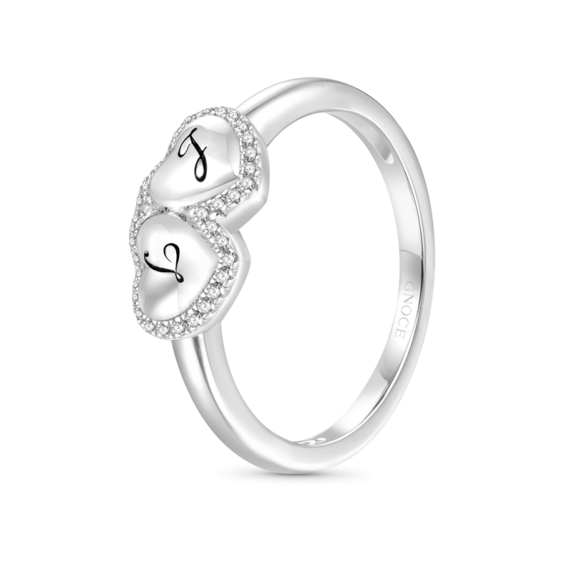 Anillo de Dos Corazones Grabable