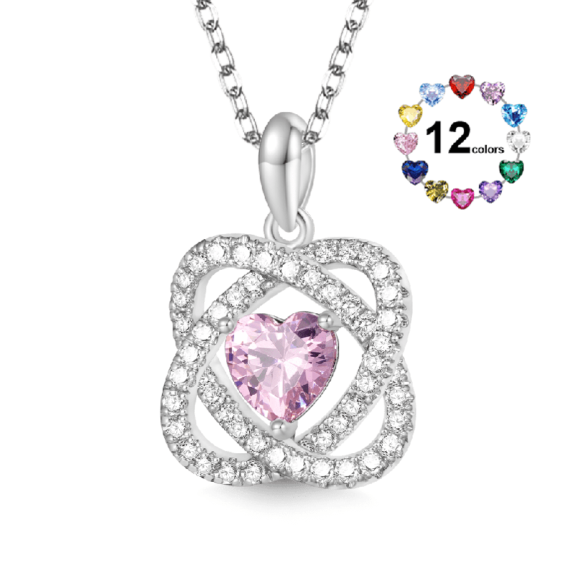Collar Corazón Celta Piedra de Nacimiento