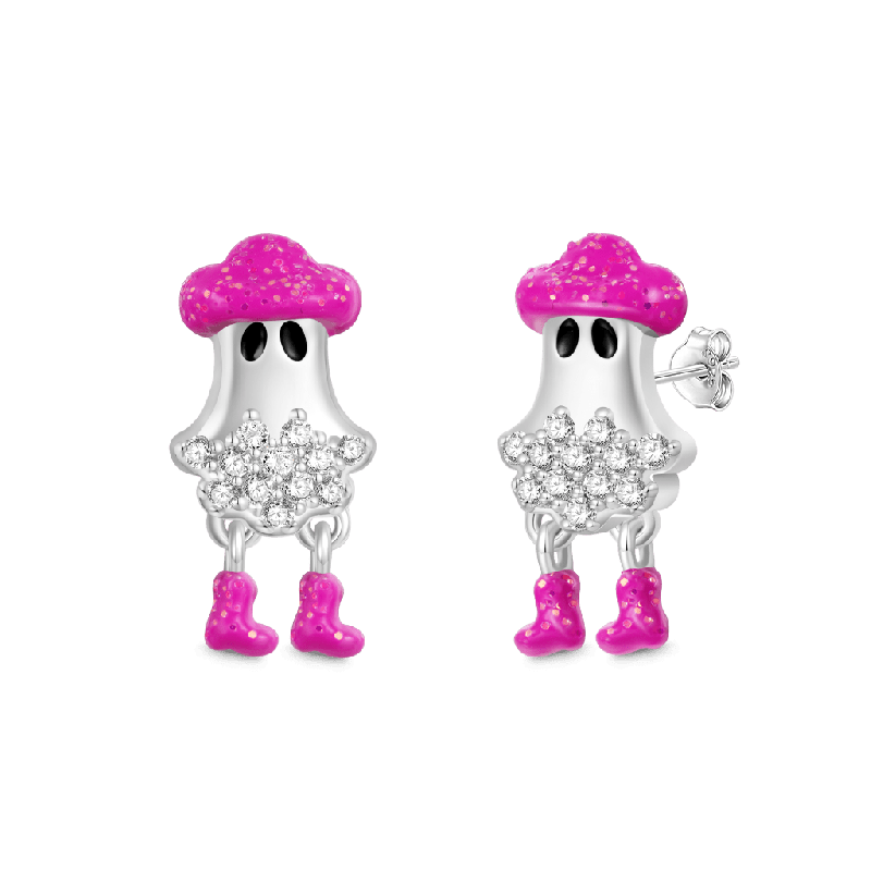 Aretes de Fantasma de Vaquero de Halloween