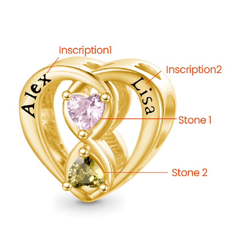 Charm Infinito Amor de Pareja Dorado