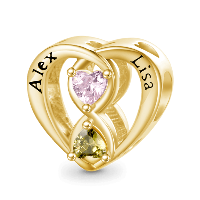 Charm Infinito Amor de Pareja Dorado
