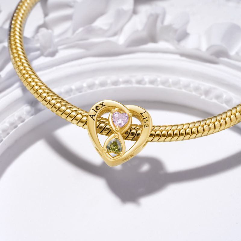 Charm Infinito Amor de Pareja Dorado
