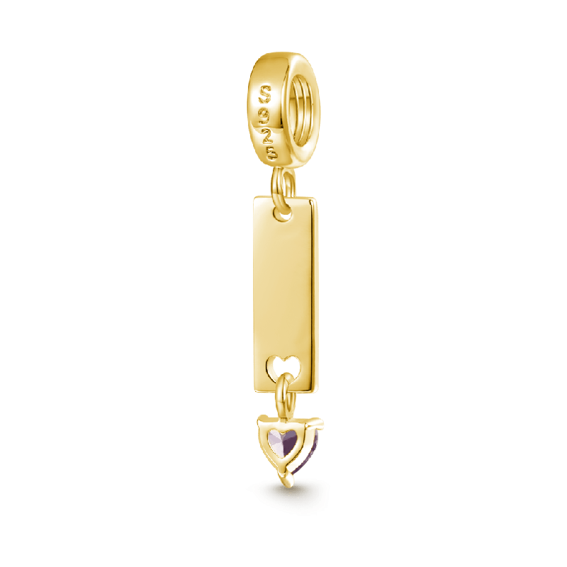 Colgante Clásico de Barra Chapado en Oro de 18k