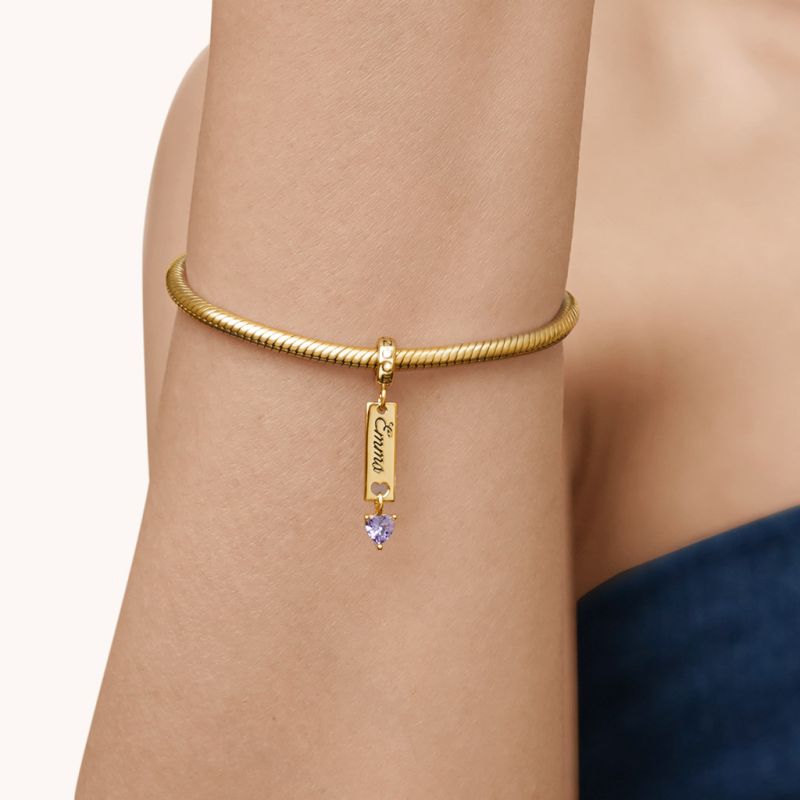 Colgante Clásico de Barra Chapado en Oro de 18k