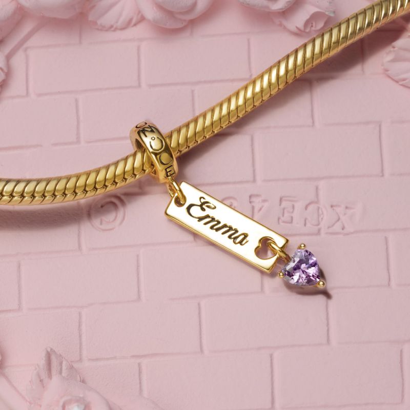 Colgante Clásico de Barra Chapado en Oro de 18k
