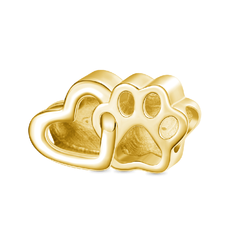 Charm Mascota del Amor chapado en oro de 18k