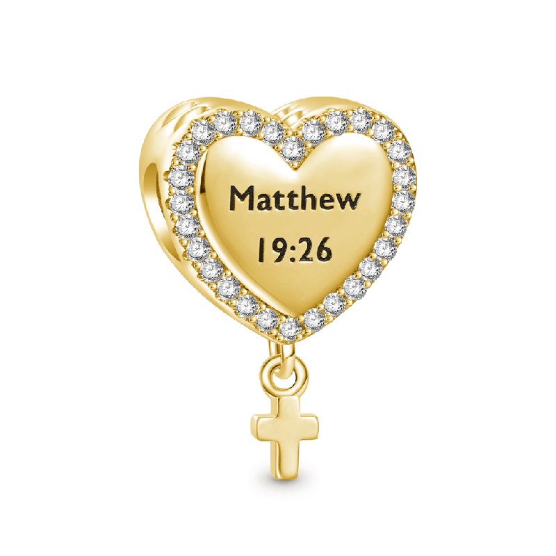 Charm Corazón Devoción chapado en oro de 18k