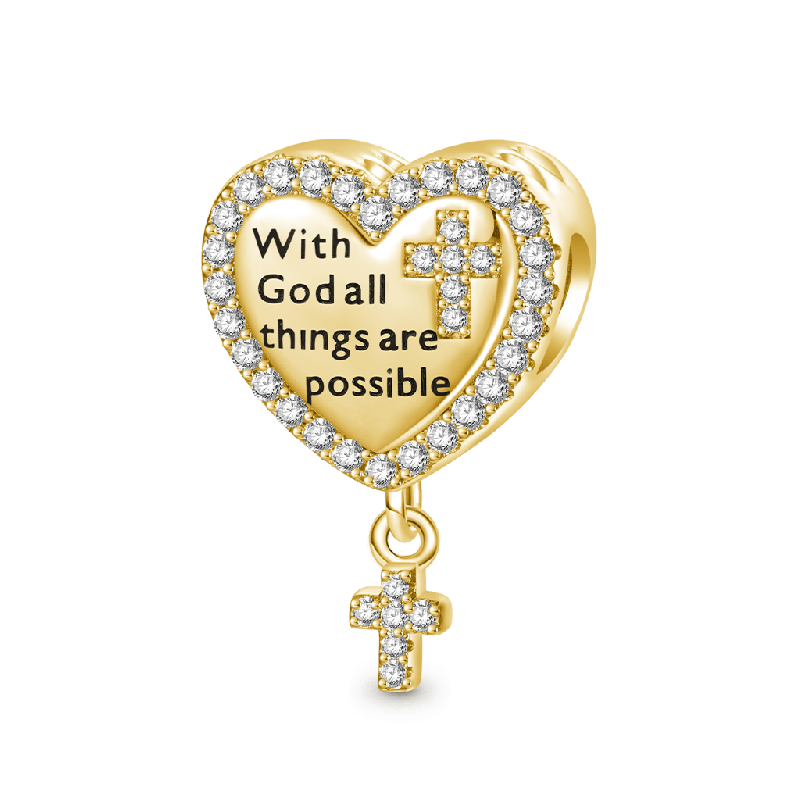 Charm Corazón Devoción chapado en oro de 18k